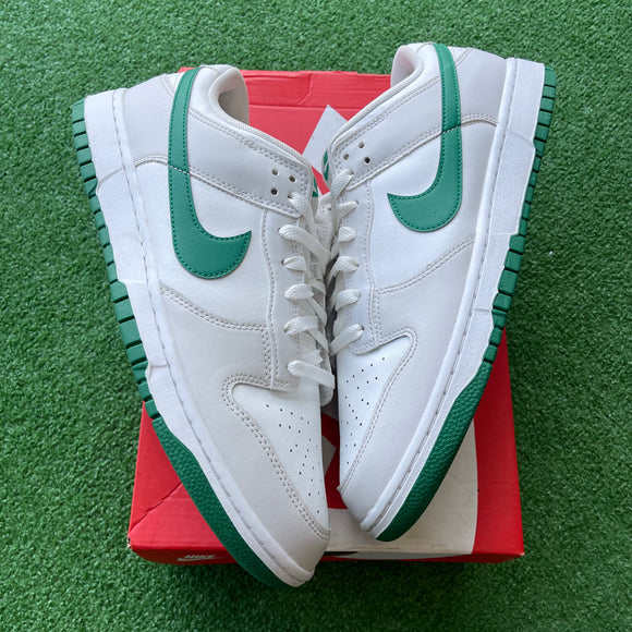 Nike White Malachite Low Dunk Size 12