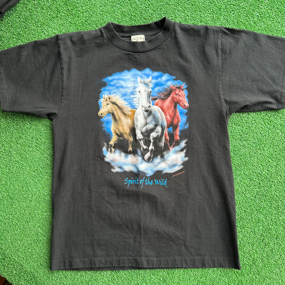 Vintage Spirit Of The Wild Horse Tee Size M