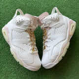 Jordan Gold Hoops 6s Size 7.5W/6M