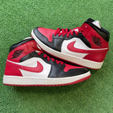 Jordan Alternate Bred Toe Mid 1s Size 8W/6.5M