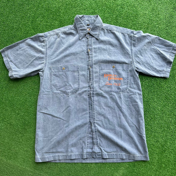 Vintage Harley Davidson Button Down Shirt Size S