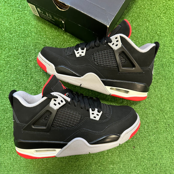 Jordan Bred 4s Size 5Y