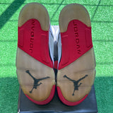 Jordan Black Tongue Fire Red 5s Size 12