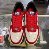 Bape Red and Black Bapesta Size 13