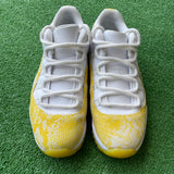 Jordan Yellow Snakeskin 11s Size 10W/8.5M