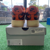 Nike Orange Skeleton Halloween Air Force 1s Size 10.5