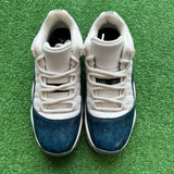 Jordan Navy Snake Skin Low 11s Size 6Y
