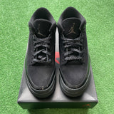 Jordan Black Cat 3s Size 10