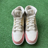 Jordan Pastel Vivid Green Mid 1s Size 6.5Y
