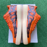 Nike Orange Skeleton Halloween Air Force 1s Size 10.5