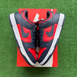 Nike Red Obsidian Low Dunks Size 9.5