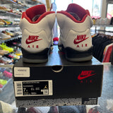 Jordan Reflective Tongue Fire Red 5s Size 7Y