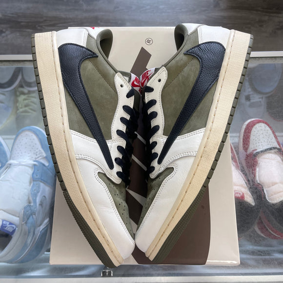 Jordan Travis Scott Medium Olive Low 1s Size 12