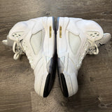 Jordan White Metallic 5s Size 9