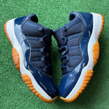 Jordan Navy Gum Low 11s Size 13