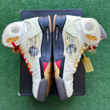 Jordan Off White Sail 5s Size 12