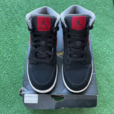Jordan Black Particle Grey Mid 1s Size 4.5Y
