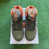 Jordan Olive 5s Size 8