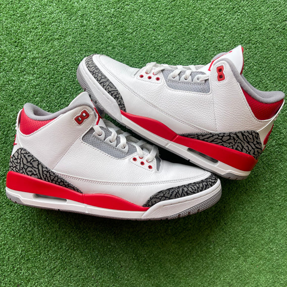 Jordan Fire Red 3s Size 10.5