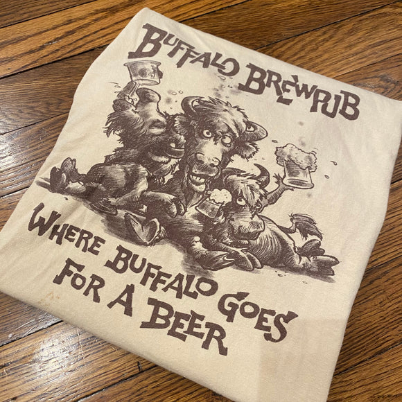 Vintage Buffalo Brew Pub Tee Size L