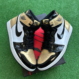 Jordan Patent Gold Toe 1s Size 13