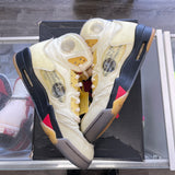 Jordan Off White Sail 5s Size 10.5