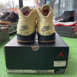 Jordan Off White Sail 5s Size 8.5