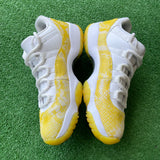 Jordan Yellow Snakeskin 11s Size 10W/8.5M