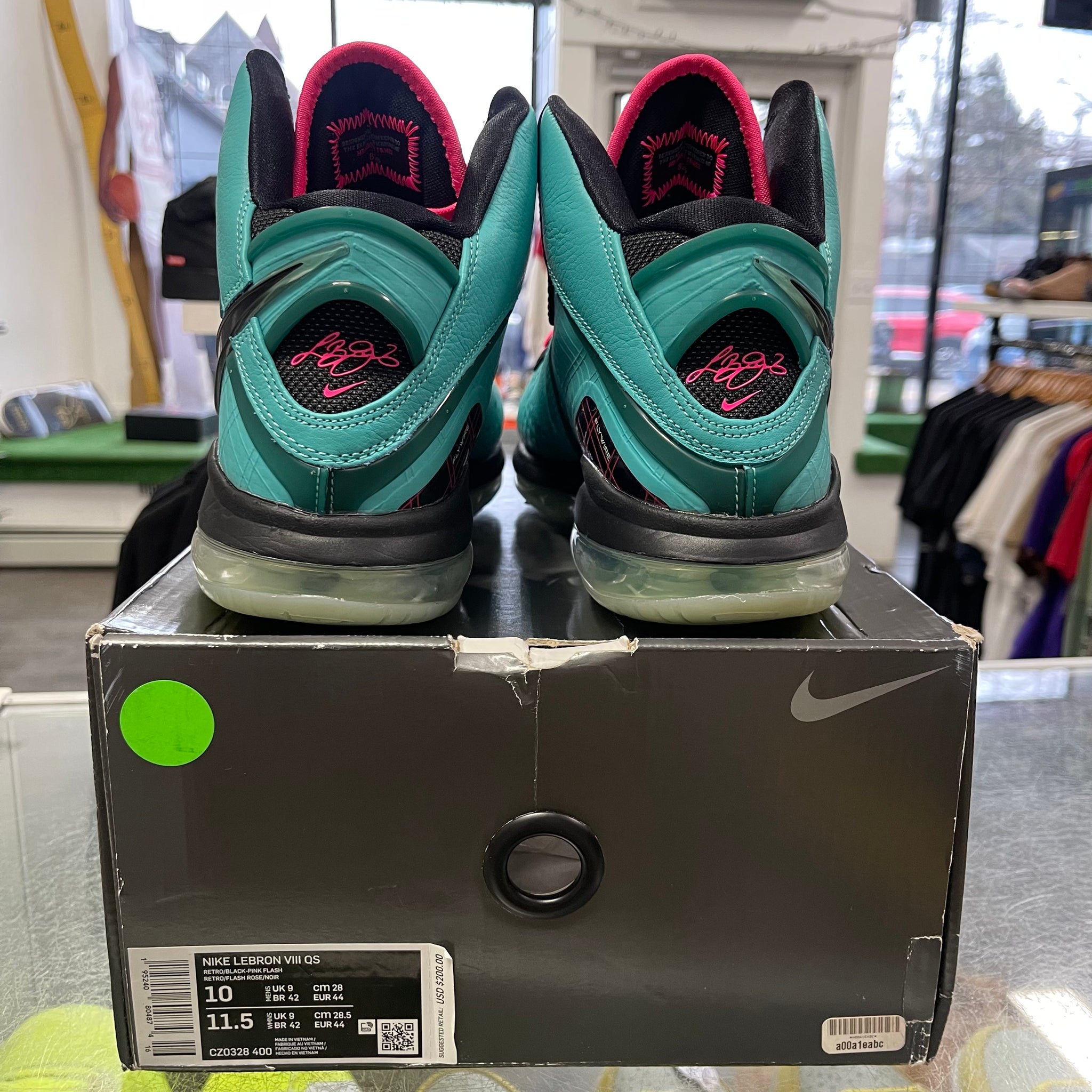 Nike Lebron VIII QS SZ 10 Nike LeBron 8 South Beach (2021) | CZ0328-400 | Laced main image 3