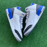 Jordan Racer Blue 3s Size 11.5