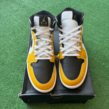 Jordan Yellow Ochre Mid 1s Size 12