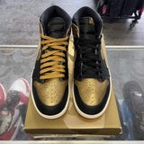 Jordan Black Metallic Gold 1s Size 10.5