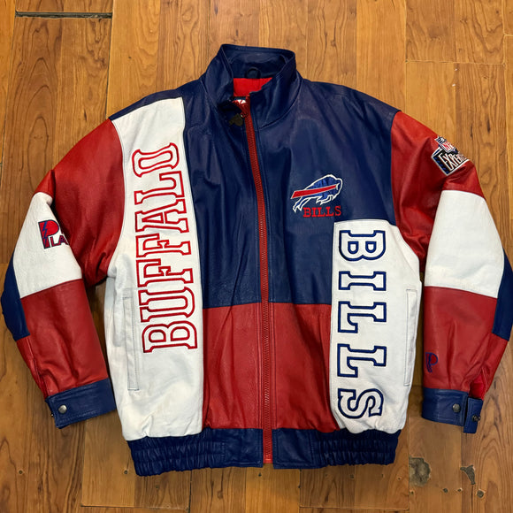 Vintage Buffalo Bills Leather Jacket Size L
