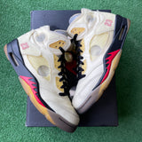Jordan Off White Sail 5s Size 8.5