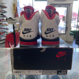 Jordan Black Tongue Fire Red 5s Size 10