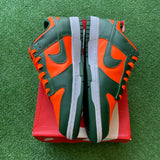 Nike Miami Hurricanes Low Dunks Size 12