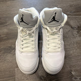 Jordan White Metallic 5s Size 9