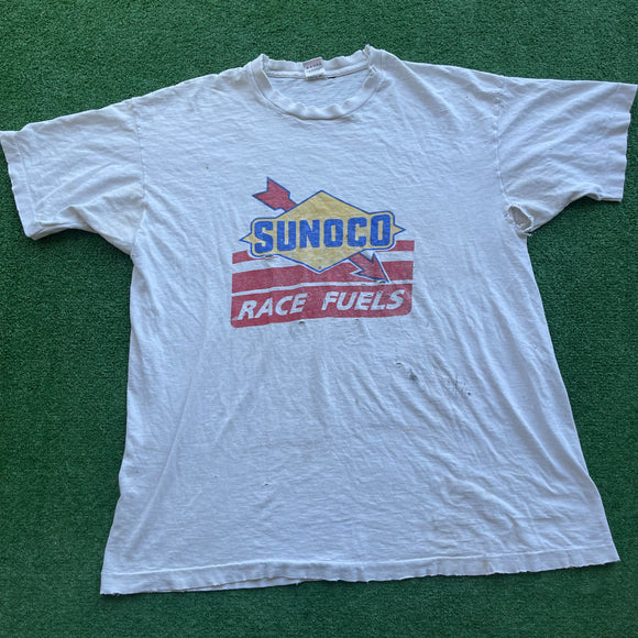 Vintage Sunoco Thrashed Tee Size XXL