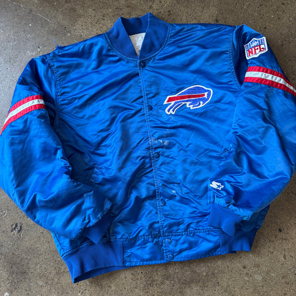 Vintage Buffalo Bills Satin Starter Jacket Size XXL