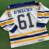 Vintage Buffalo Sabres Max Afinogenov CCM Winter Classic Jersey Size XL