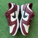 Nike Dark Team Red Low Dunks Size 6.5Y