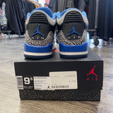 Jordan Sport Blue 3s Size 9.5