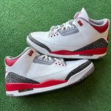 Jordan Fire Red 3s Size 12