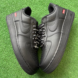 Nike Supreme Black Air Force 1s Size 10.5