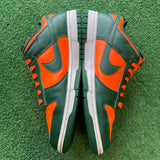 Nike Miami Hurricane Low Dunks Size 8