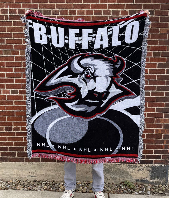 Vintage Buffalo Sabres Throw Blanket