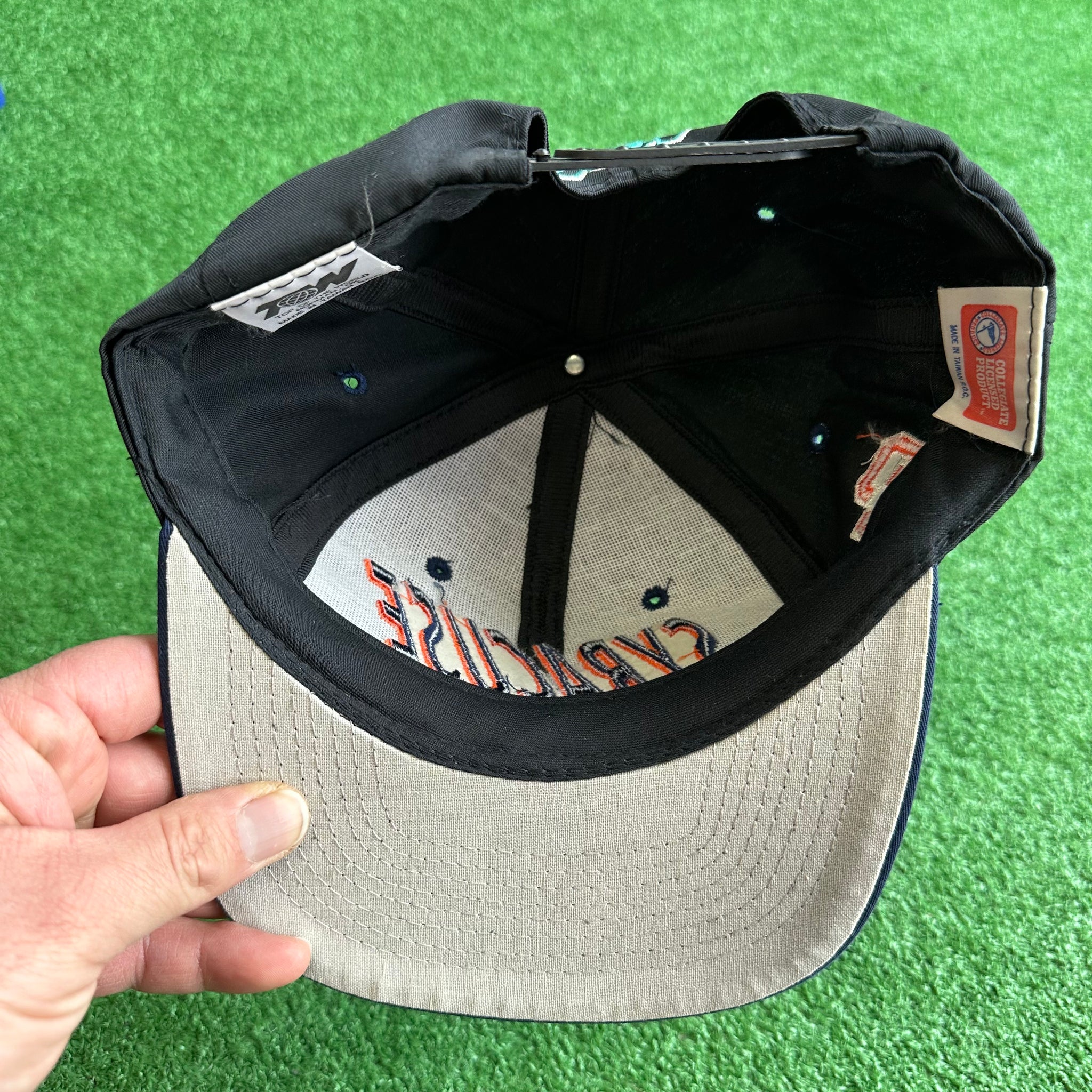 Casquette snapback rayée vintage années 80 90 Syracuse