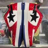 Bape Red and Black Bapesta Size 13
