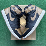 Jordan Black Metallic Gold 1s Size 13