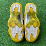Jordan Yellow Snakeskin 11s Size 10W/8.5M